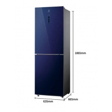 伊莱克斯（Electrolux）双门电冰箱 EBE3309GB 风冷无霜 双变频315升两门冷藏冷冻 墨韵兰